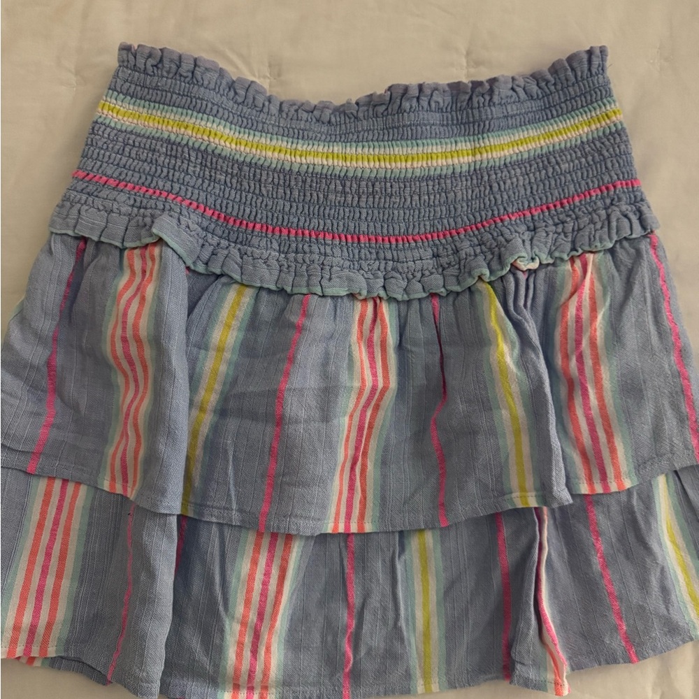 Vineyard Vines Striped Blue Skirt with Multicolor Accents